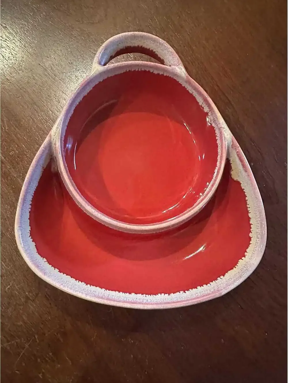 LTD Commodities Stoneware Drip Glazed Bowl Soup/Cracker Chip/Dip - Set of 4